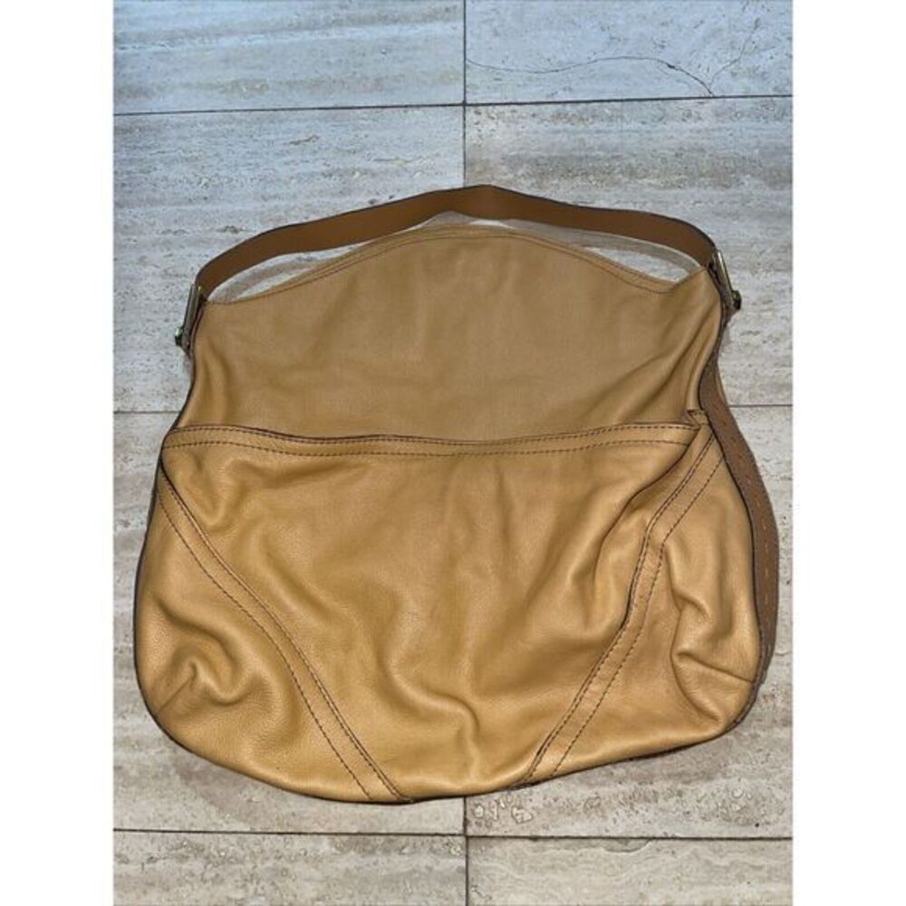 orYany Mustard Yellow Pebbled Leather Satchel Hobo‎ Handbag 18x17"
